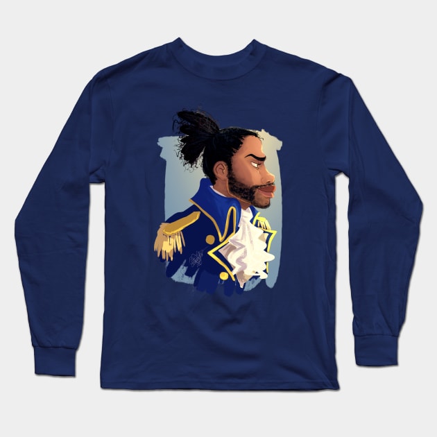 HAMILTON MUSICAL Lafayette Long Sleeve T-Shirt by MeikeARTS